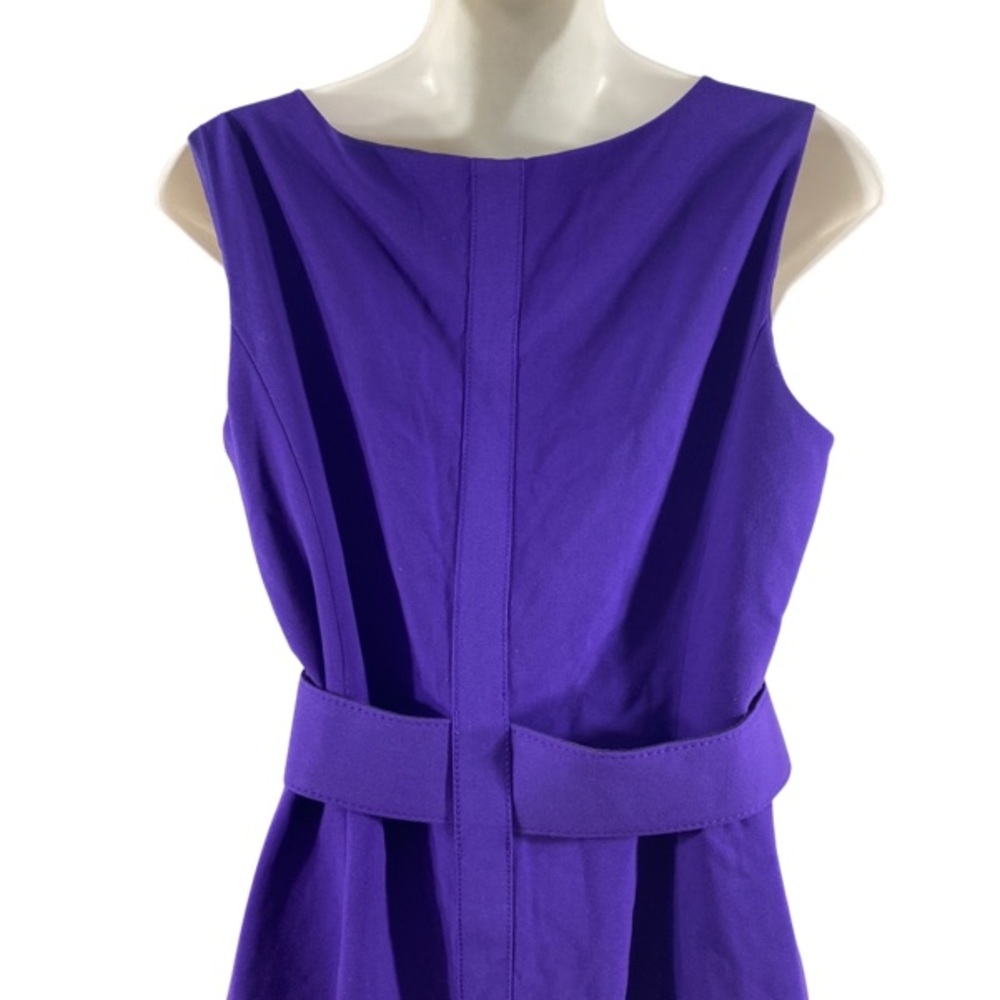 Calvin Klein purple belted sleeveless sheath dress PP21 - Picture 10 of 14